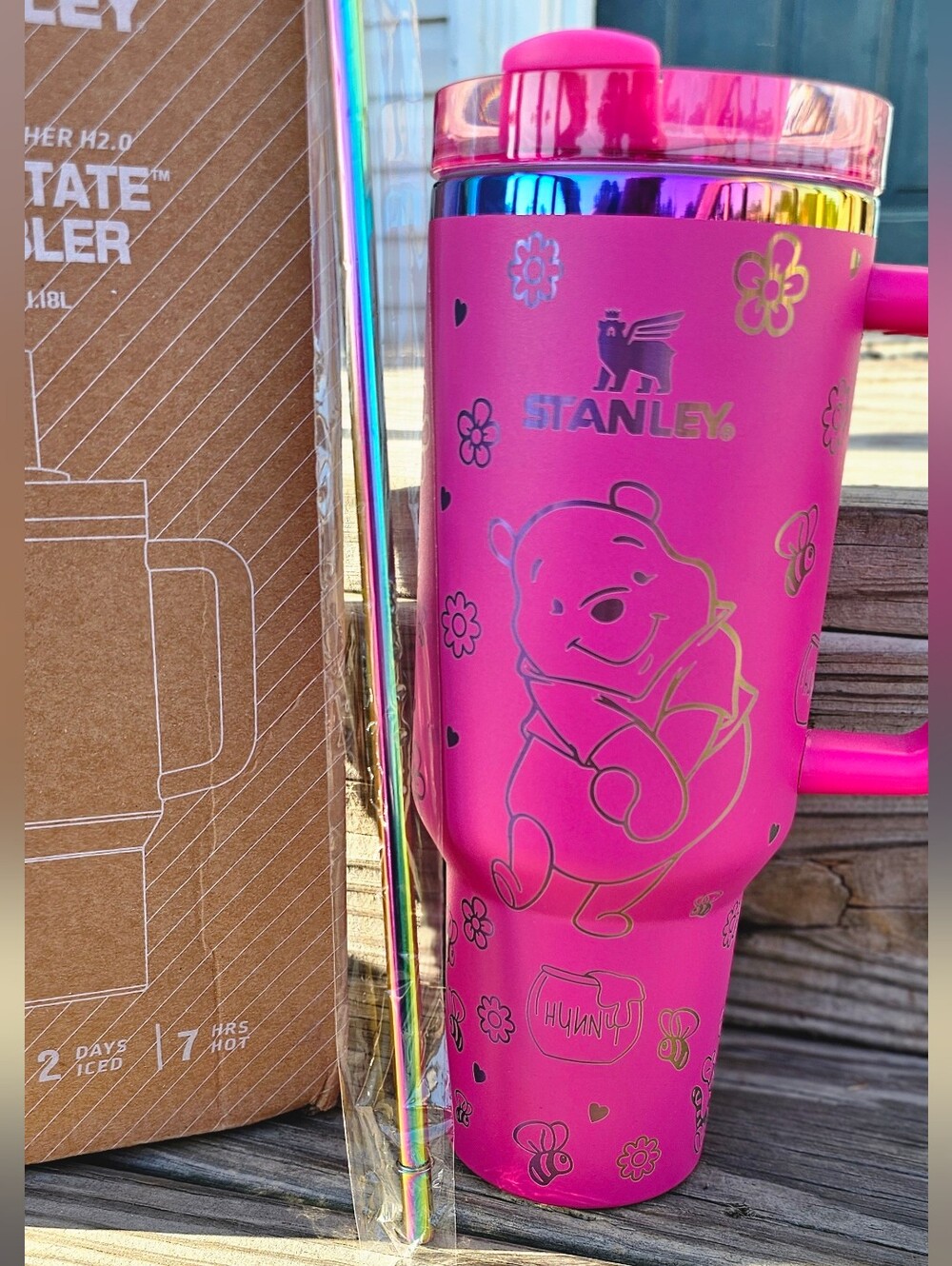 Stanley Etched Winnie the Pooh 40oz Insulated Tumbler